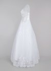 Wholesale Women's Glamorous Bateau Neck Rhinestone Embroidery Corset Bodice Classic Tulle Wedding Dress - Liuhuamall