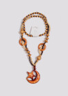Wholesale Vintage Star & Moon Wood Beads Necklace - Liuhuamall