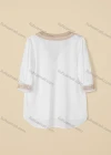 Wholesale Women's Causal V Neck Long Sleeve Embroidered Plain Blouse - Liuhuamall