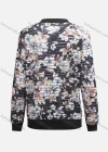 Wholesale Women's Casual Mock Neck Long Sleeve Zip Floral Print Striped Jacket 6446# - Liuhuamall