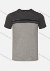 Wholesale Men's Casual Colorblockr Stripe Round Neck Short Sleeve Tee - Liuhuamall