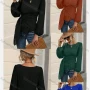 Wholesale Women's Casual Plain Bateau Neck Long Sleeve Twist Blouse preview