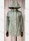 Wholesale Women's Hooded Zipper Buttons Drawstring Plain Pockets Casual Coat - Liuhuamall