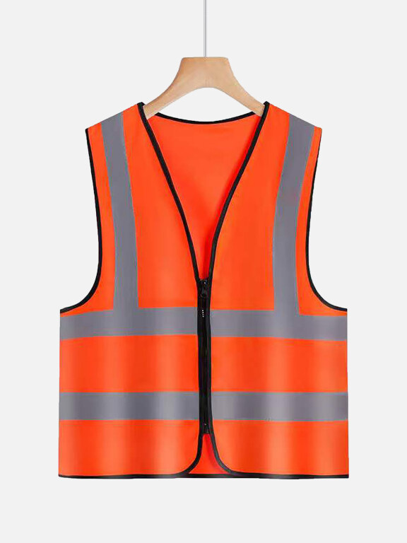 High Visibility Zipper Front Reflective Strips Safety Vests, Clothing Wholesale Market -LIUHUA, SPECIALTY, Other-Clothing