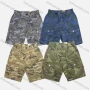 Wholesale Men's Casual Camouflage Flap Pockets Drawstring Cargo Shorts L6501# preview