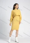 Wholesale Women's Casual Knit Rib-Knit Plain Crop Sweater 2 Piece Set - Liuhuamall