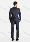 Wholesale Men's 2-Piece Plaid Lapel Blazer&Pants Slim Fit Suit Set - Liuhuamall