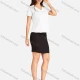 Wholesale Women's Casual Plain V Neck Short Sleeve Tee White Clothing Wholesale Market Liuhua