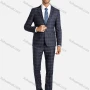 Wholesale Men's 2-Piece Plaid Lapel Blazer&Pants Slim Fit Suit Set preview