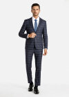 Wholesale Men's 2-Piece Plaid Lapel Blazer&Pants Slim Fit Suit Set - Liuhuamall