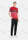 Wholesale Men's Casual Collared Short Sleeve Striped Button Front Polo Shirt - Liuhuamall