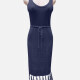 Women's Vacation Plain Scoop Neck Hollow Out Fringe Trim Cover Up Dress J2440# 515# Clothing Wholesale Market -LIUHUA