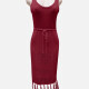 Women's Vacation Plain Scoop Neck Hollow Out Fringe Trim Cover Up Dress J2440# 516# Clothing Wholesale Market -LIUHUA