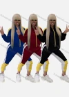 Wholesale Women's Casual Long Sleeve Striped Zipper Jacket & Pants Set - Liuhuamall