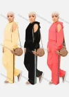 Wholesale Women's Casual Hooded Long Sleeve Plain Sweatshirt & Pants Set - Liuhuamall