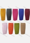 Wholesale Girls Casual Plain High Waist Elastic Waist Midi Skirt - Liuhuamall