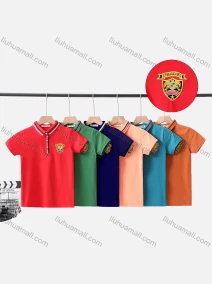 Wholesale Boy's Casual Label Short Sleeve Modal Cotton Polo Shirt, LIUHUA CLOTHING WHOLESALE