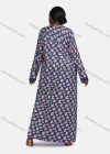 Wholesale Women's Vintage Crew Neck Long Sleeve Allover Floral Print Splicing Maxi Nightgown - Liuhuamall