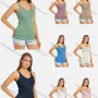 Wholesale Women's Casual Plain Scoop Neck Ribbed Tank Top 107# preview