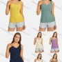 Wholesale Women's Casual Plain V Neck Ribbed Tank Top 109# preview