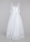 Wholesale Women's Glamorous Bateau Neck Rhinestone Embroidery Corset Bodice Classic Tulle Wedding Dress - Liuhuamall