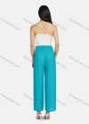 Wholesale Women's Casual Drawstring Shirred Plain Wide Leg Trouser - Liuhuamall