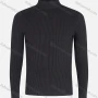 Wholesale Men's Casual High Neck Long Sleeve Texture Ribbed Knit Plain Sweater preview