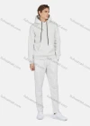 Wholesale Men's Hooded Drawstring Kangaroo Pocket Plain Hoodies & Pants 2-Piece Set 2234# - Liuhuamall