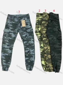 Wholesale Men's Casual Camouflage Elastic Waist Multiple Pockets Ankle Length Jogger 9365#, LIUHUA CLOTHING WHOLESALE