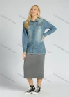 Wholesale Women's Distressed Washed Ripped Long Sleeve Outerwear Shirt Flap Pockets Frayed Raw Hem Denim Overshirt - Liuhuamall