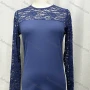 Wholesale Women's Elegant Guipure Embroidery Lace Sleeve Slim Fit Plain Blouse preview