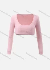 Wholesale Women's Square Neck Crop Top&Leggings Fuzzy Knit Set - Liuhuamall