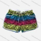 Wholesale Women's Vacation Contrast Geo Letter Print Drawstring Beach Shorts 4# Clothing Wholesale Market Liuhua