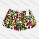 Wholesale Women's Vacation Contrast Geo Letter Print Drawstring Beach Shorts 1# Clothing Wholesale Market Liuhua