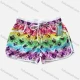 Wholesale Women's Vacation Contrast Geo Letter Print Drawstring Beach Shorts 2# Clothing Wholesale Market Liuhua