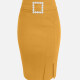 Women's Elegant Plain Beaded Crop Pencil Skirt 15# Clothing Wholesale Market -LIUHUA