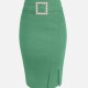Women's Elegant Plain Beaded Crop Pencil Skirt 23# Clothing Wholesale Market -LIUHUA