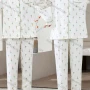 Wholesale Women's Soft Allover Print Lapel Button Down Patch Pocket Long Sleeve Lounge Pajamas 2 Piece Set 619-1# preview