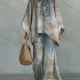 Wholesale 2026 Summer Women 3D Printed Two Piece Set Casual Loose Wide Leg Pants Vacation Outfit Custom Color Clothing Wholesale Market Liuhua