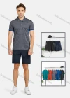 Wholesale Men's Athletic Colorblock Running Polo Shirts - Liuhuamall