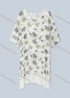 Wholesale Woman's Casual Crew Neck Half Sleeve Floral Print Ruffle Hem Dress 9592# - Liuhuamall