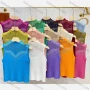 Wholesale Women's Casual Plain Mock Neck Rhinestone Tank Top preview