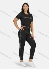 Wholesale Women's Sport Letter Print Short Sleeve T-Shirt & Jogger Sets - Liuhuamall