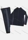 Wholesale Men's Dacron Knitting Striped Zipper Athletic Jacket 2 Piece Set LYM202205002# - Liuhuamall