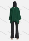 Wholesale Women's Casual Plain Round Neck Key-hole Long Sleeve Blouse 1377# - Liuhuamall