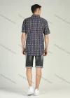 Wholesale Men's Short Sleeve Floral Print Button Front Casual Shirt - Liuhuamall