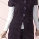Wholesale Women's Plain Short Sleeve Button Front Cardigan Brown Clothing Wholesale Market Liuhua