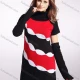Wholesale Women's Colorblock Short Sleeve Turtleneck Pullover Sweater With Sleevelet Black Clothing Wholesale Market Liuhua