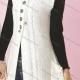 Wholesale Women's Sleeveless Button Front Dual Pockets Drawstring Cardigan White Clothing Wholesale Market Liuhua