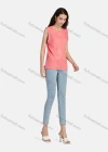 Wholesale Women's Casual Plain Crew Neck Patch Pockets Tank Top - Liuhuamall